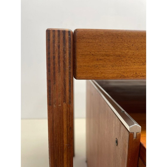 Image 1 of Bureau scandinave en bois du milieu du siècle avec tiroirs, années 1960