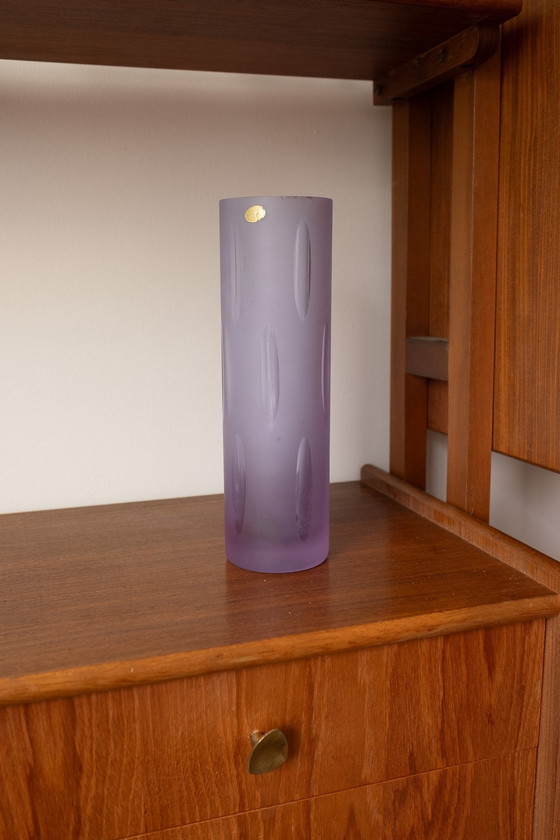 Image 1 of Vase en cristal italien lilas