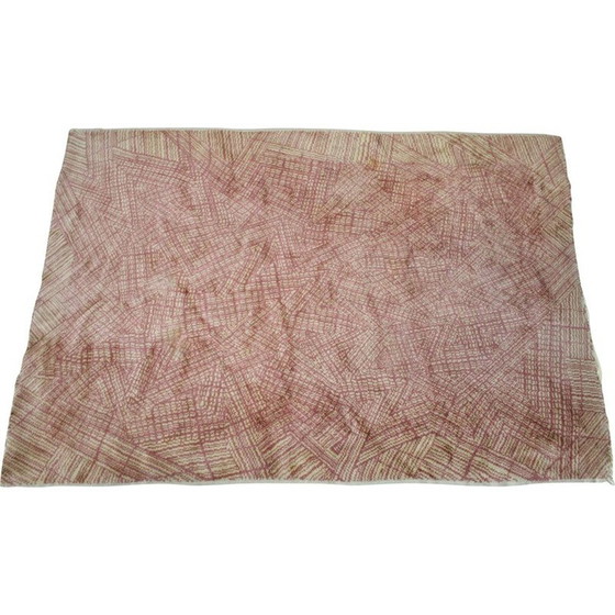 Image 1 of Tapis vintage à motifs, Tchécoslovaquie 1950