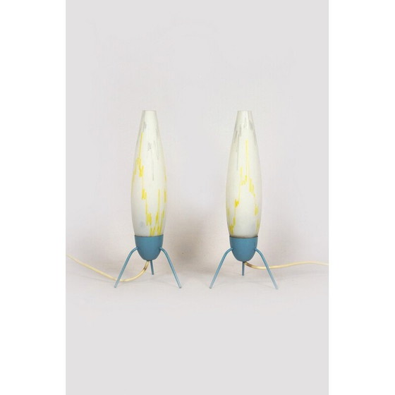 Image 1 of Paire de lampes de bureau Rocket pour Napako, Tchécoslovaquie 1960