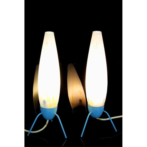 Image 1 of Paire de lampes de bureau Rocket pour Napako, Tchécoslovaquie 1960