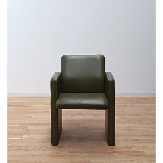 Image 1 of Fauteuil Thf vintage en bois et cuir par Poltrona Frau, 1990