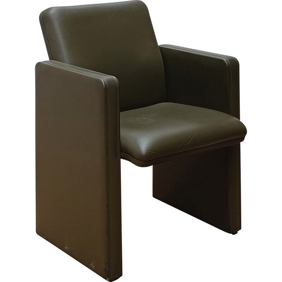 Image 1 of Fauteuil Thf vintage en bois et cuir par Poltrona Frau, 1990