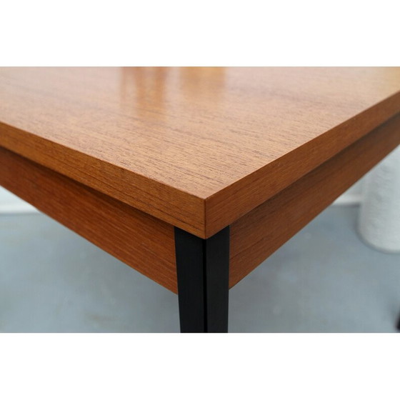 Image 1 of Table basse carrée vintage en teck et métal, 1960