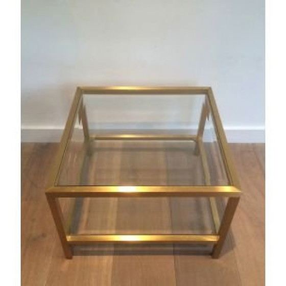 Image 1 of 2 tables d'appoint vintage en laiton anodisé, 1960