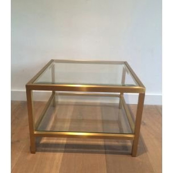 Image 1 of 2 tables d'appoint vintage en laiton anodisé, 1960