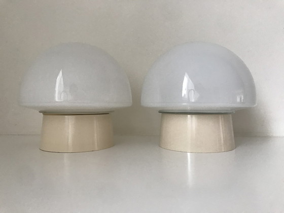 Image 1 of 2 X Plafonnier champignon vintage - Lampe murale