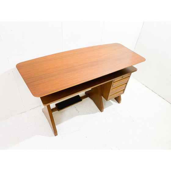 Image 1 of Bureau en bois à tiroirs du Mid Century, Italie années 1960