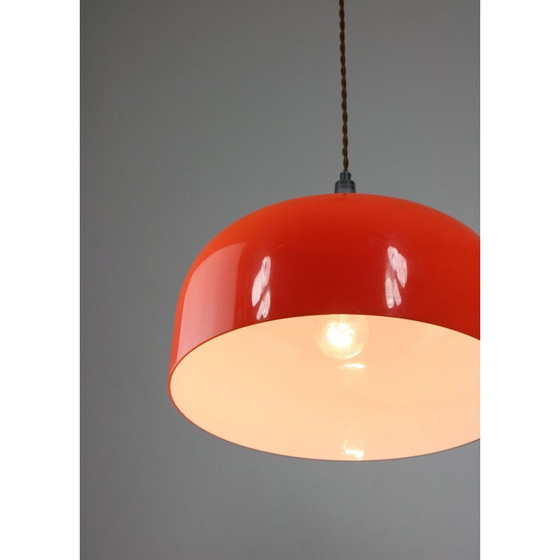 Image 1 of Lampe suspendue orange vintage par Guzzini, Space Age