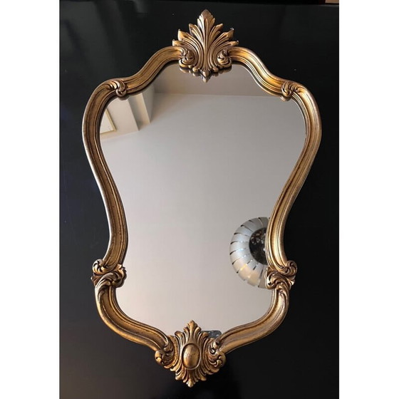 Image 1 of Miroir vintage en bois doré, années 1950