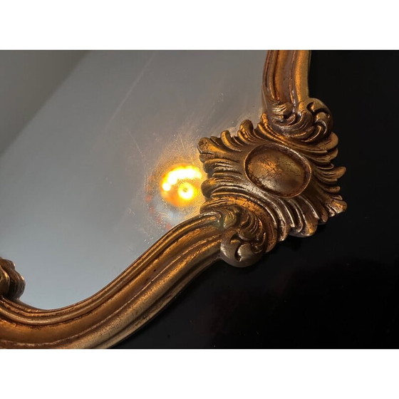 Image 1 of Miroir vintage en bois doré, années 1950