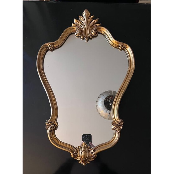 Image 1 of Miroir vintage en bois doré, années 1950