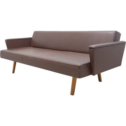 Canapé-lit pliant vintage du bloc de l'Est, Tchécoslovaquie 1970