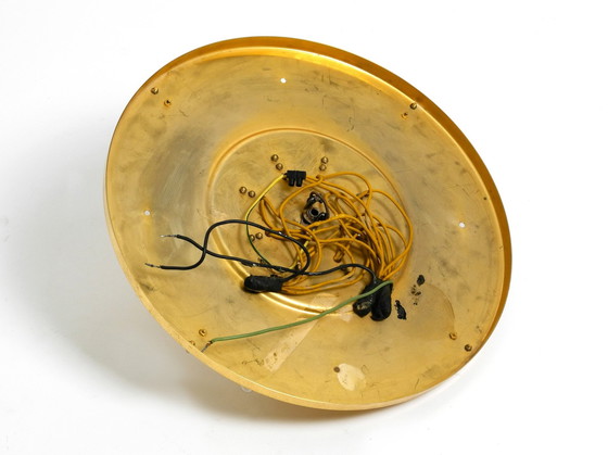 Image 1 of Magnifique plafonnier ou lampe murale en laiton Palwa des années 1970 avec pierres de cristal facettées