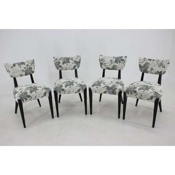 Image 1 of Ensemble de 4 chaises de salle à manger vintage par Jindrich Halabala, Tchécoslovaquie années 1950