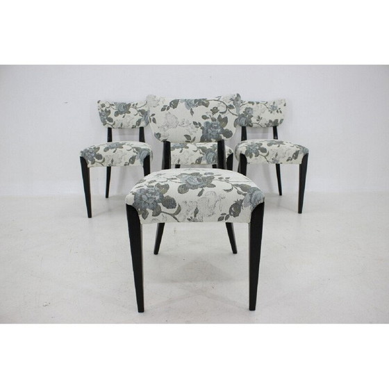 Image 1 of Ensemble de 4 chaises de salle à manger vintage par Jindrich Halabala, Tchécoslovaquie années 1950