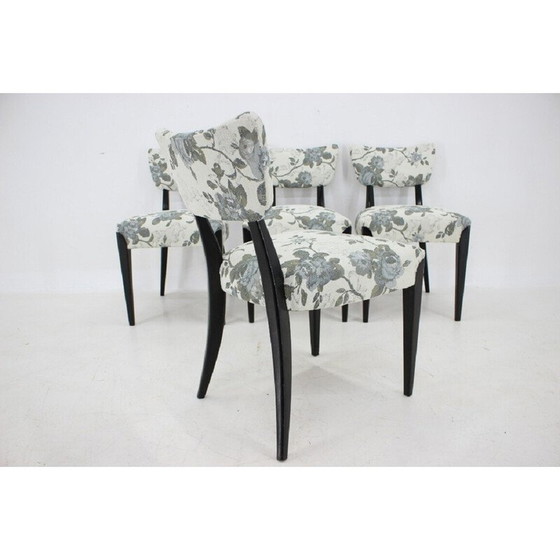 Image 1 of Ensemble de 4 chaises de salle à manger vintage par Jindrich Halabala, Tchécoslovaquie années 1950