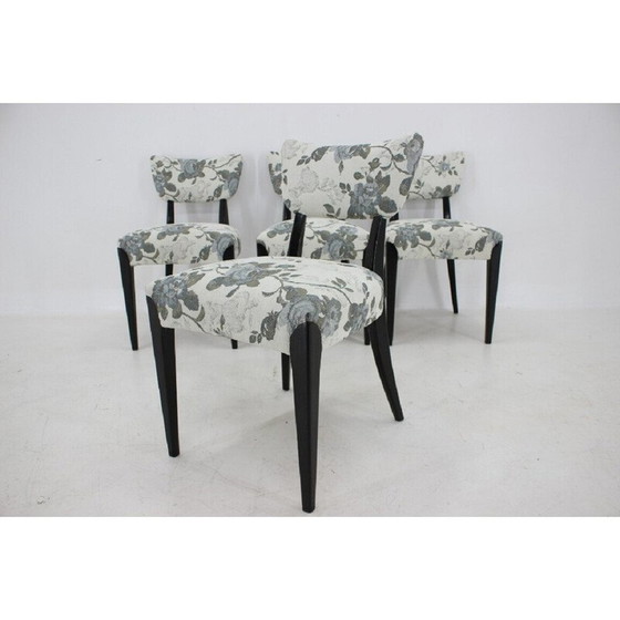 Image 1 of Ensemble de 4 chaises de salle à manger vintage par Jindrich Halabala, Tchécoslovaquie années 1950