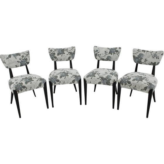Image 1 of Ensemble de 4 chaises de salle à manger vintage par Jindrich Halabala, Tchécoslovaquie années 1950