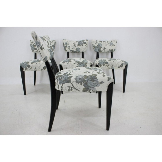 Image 1 of Ensemble de 4 chaises de salle à manger vintage par Jindrich Halabala, Tchécoslovaquie années 1950
