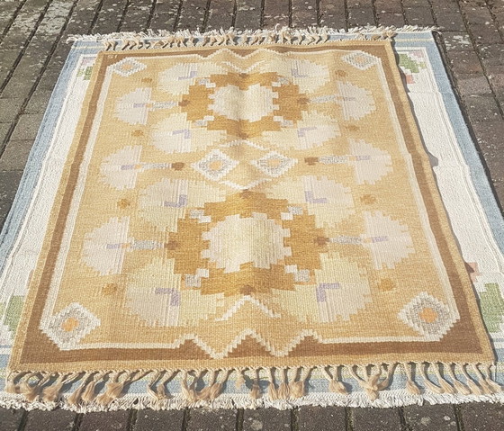 Image 1 of Tapis suédois en rölakan d'Ingegerd Silow, années 1950