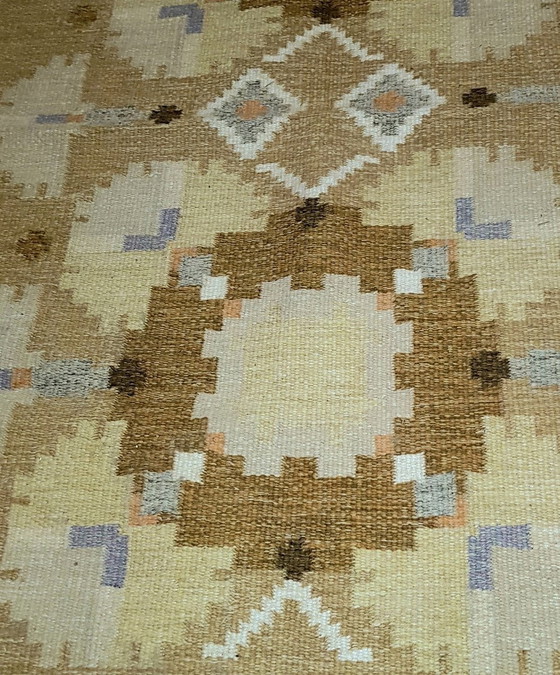Image 1 of Tapis suédois en rölakan d'Ingegerd Silow, années 1950