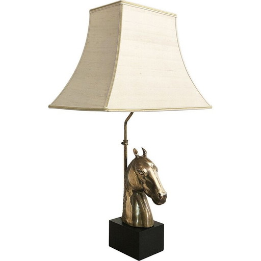 Lampe de cheval vintage en laiton, 1970