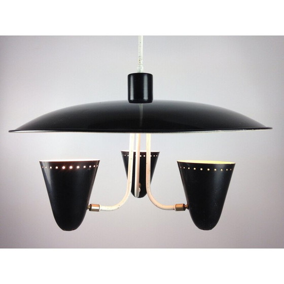 Image 1 of Lampe suspendue du milieu du siècle par H. Th. J. A. Busquet pour Hala, Hollande années 1950