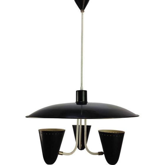 Image 1 of Lampe suspendue du milieu du siècle par H. Th. J. A. Busquet pour Hala, Hollande années 1950