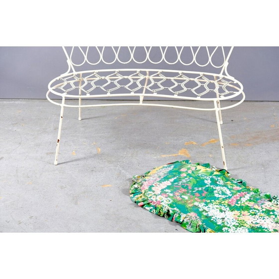 Image 1 of Banc de jardin vintage en fer blanc, Allemagne 1960