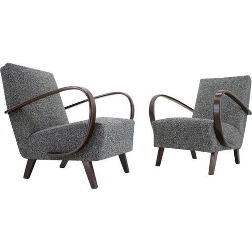 Paire de fauteuils vintage de Jindrich Halabala, années 1930
