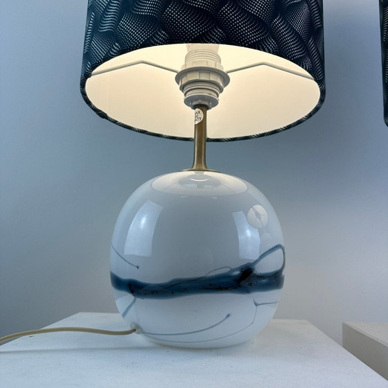 Image 1 of Paire de lampes de table Sakura par Michael Bang pour Holmegaard, Danemark 1980