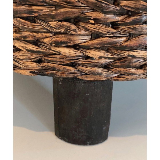 Image 1 of Tabouret vintage en corde, France 1950