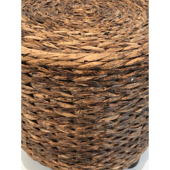 Image 1 of Tabouret vintage en corde, France 1950