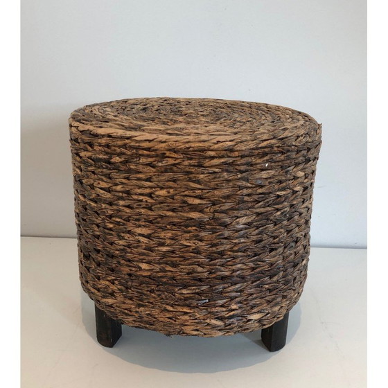 Image 1 of Tabouret vintage en corde, France 1950