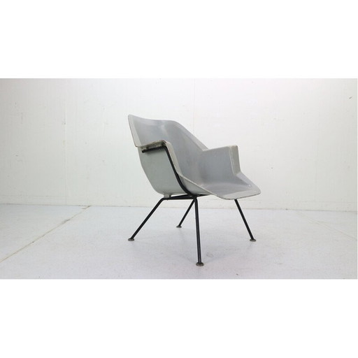 Chaise vintage 416 à coque en fibre de verre par Wim Rietveld & Andre Cordemeyer pour Gispen, années 1950