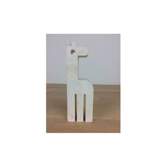 Image 1 of Girafe en travertin vintage de Fratelli Mannelli, 1970