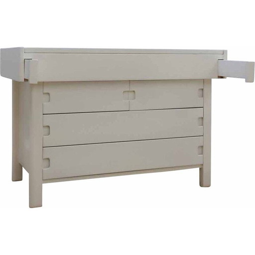 Commode vintage en bois massif laqué par E. Radaelli pour Saporiti, 1970