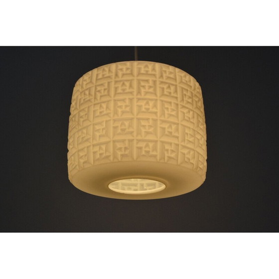 Image 1 of Suspension vintage en verre et plastique, Tchécoslovaquie 1960