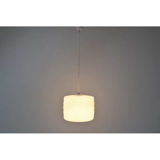 Image 1 of Suspension vintage en verre et plastique, Tchécoslovaquie 1960