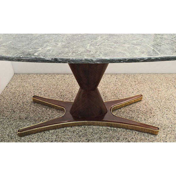 Image 1 of Table de salle à manger vintage en palissandre et marbre par Vittorio Dassi pour Mobili Moderni Lissone 1950