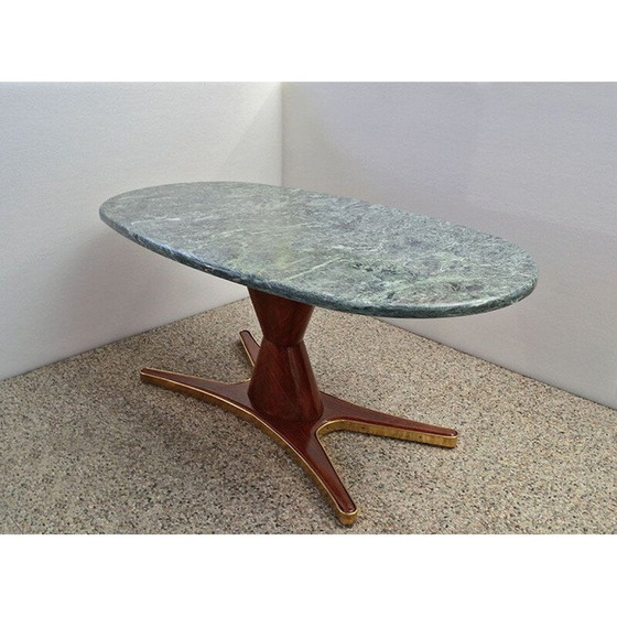 Image 1 of Table de salle à manger vintage en palissandre et marbre par Vittorio Dassi pour Mobili Moderni Lissone 1950