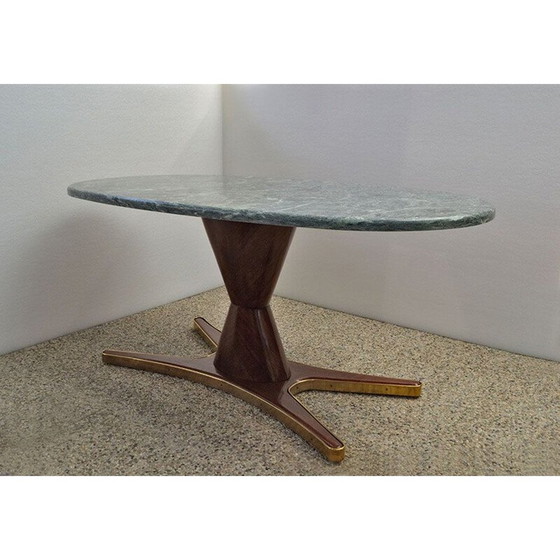 Image 1 of Table de salle à manger vintage en palissandre et marbre par Vittorio Dassi pour Mobili Moderni Lissone 1950