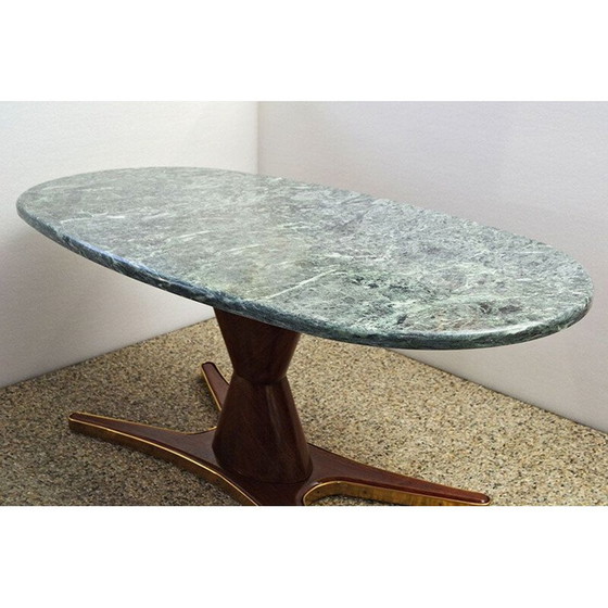 Image 1 of Table de salle à manger vintage en palissandre et marbre par Vittorio Dassi pour Mobili Moderni Lissone 1950