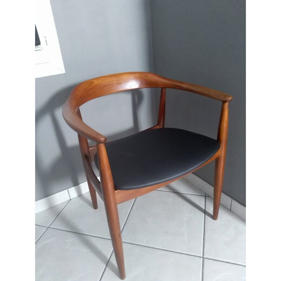 Image 1 of Fauteuil vintage en teck par IllUM Wikkelso pour le danois Niels Eilersen 1960