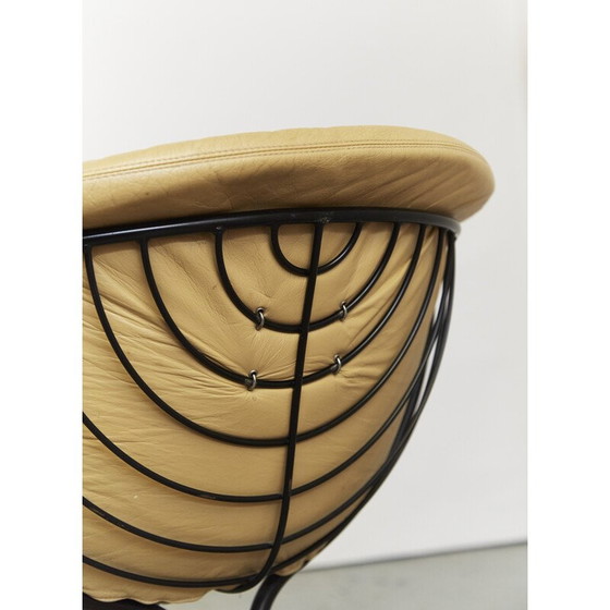 Image 1 of Chaises "Pan Am" vintage en acier tubulaire et cuir par Gastone Rinaldi pour Rima, Italie