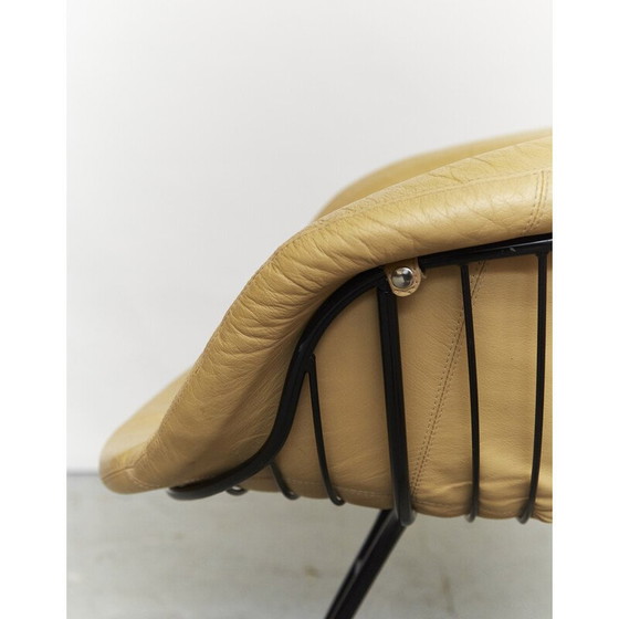 Image 1 of Chaises "Pan Am" vintage en acier tubulaire et cuir par Gastone Rinaldi pour Rima, Italie