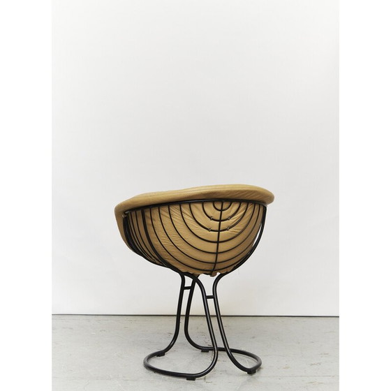 Image 1 of Chaises "Pan Am" vintage en acier tubulaire et cuir par Gastone Rinaldi pour Rima, Italie