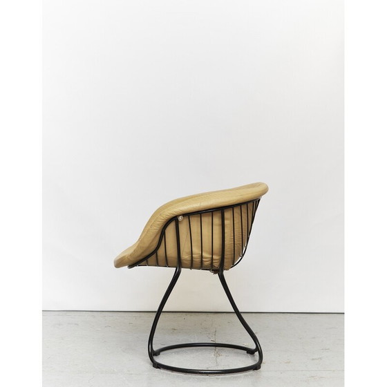 Image 1 of Chaises "Pan Am" vintage en acier tubulaire et cuir par Gastone Rinaldi pour Rima, Italie