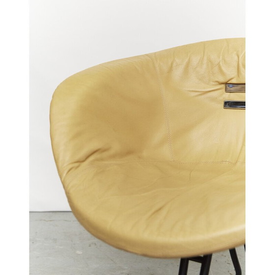 Image 1 of Chaises "Pan Am" vintage en acier tubulaire et cuir par Gastone Rinaldi pour Rima, Italie